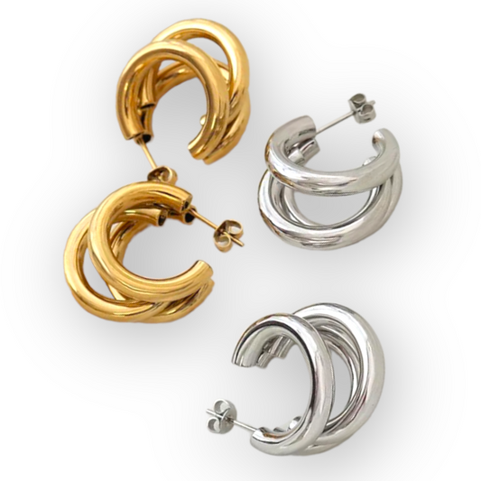Maritza Triple Hoop Earrings