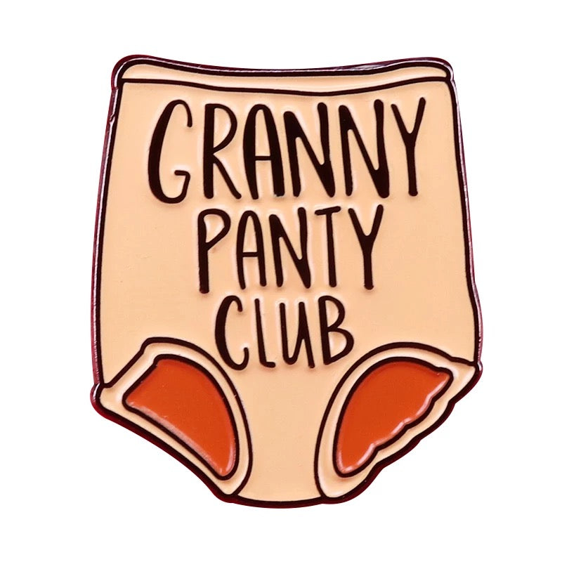 "Granny Panty Club" Pin